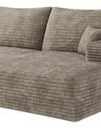 Camel Corduroy Modular L Shaped Sofa and Chaise Sectional