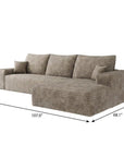 Camel Corduroy Modular L Shaped Sofa and Chaise Sectional
