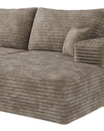 Camel Corduroy Modular L Shaped Sofa and Chaise Sectional