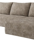 Camel Corduroy Modular L Shaped Sofa and Chaise Sectional