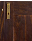 72" Coffee Solid Wood Two Door Single Drawer Combo Dresser