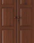 72" Coffee Solid Wood Two Door Single Drawer Combo Dresser