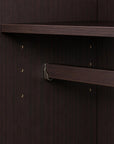 72" Coffee Solid Wood Two Door Single Drawer Combo Dresser