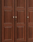 72" Coffee Solid Wood Three Door Two Drawer Combo Dresser
