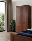 72" Coffee Solid Wood Two Door Three Drawer Combo Dresser