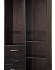 72" White Solid Wood Two Door Three Drawer Combo Dresser
