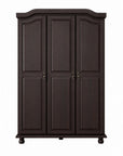 74" Espresso Solid Wood Three Door Combo Dresser