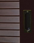 72" Dark Brown Solid Wood Three Door Combo Dresser