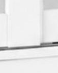 72" White Solid Wood Mirrored Five Door Combo Dresser