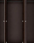 72" Dark Brown Solid Wood Four Door Combo Dresser