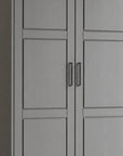 72" Gray Solid Wood Two Door Combo Dresser