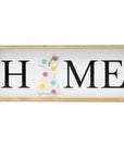 9" X 23" Black Natural And White Celebration Home Wood Wall Decor