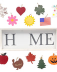 9" X 23" Black Natural And White Celebration Home Wood Wall Decor
