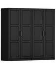 72" Gray Solid Wood Four Door Combo Dresser