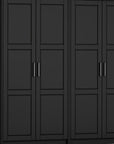 72" Gray Solid Wood Four Door Combo Dresser