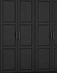 72" Gray Solid Wood Four Door Combo Dresser