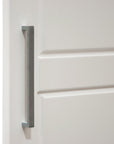 72" White Solid Wood Mirrored Four Door Combo Dresser