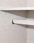 72" White Solid Wood Mirrored Four Door Combo Dresser