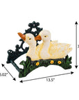 8" Black And Yellow Iron Ducklings Garden Hose Hanger