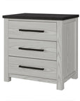 24" Beige Wood Two Drawer Nightstand