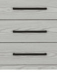 24" Beige Wood Two Drawer Nightstand