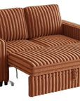 58" Brown And Black Faux Leather Loveseat