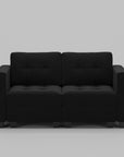 64" Black Velvet Modular Loveseat With Storage