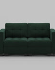 64" Black Velvet Modular Loveseat With Storage