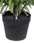 Set of Two 60" Green Artificial Pine Tree In Round Black Pot