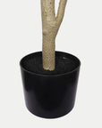 72" Green Artificial Fiddle Leaf Tree In Round Black Pot
