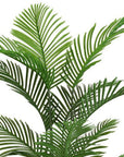 Set of Two 62" Green Artificial Palm Tree In Round Black Pot