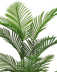 Set of Two 62" Green Artificial Palm Tree In Round Black Pot
