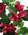 84" Red Artificial Flowering Tree In Round White Planter