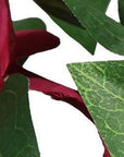 84" Red Artificial Flowering Tree In Round White Planter