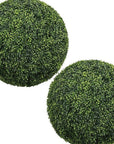 Set of Two 22" Green Artificial Boxwood Tree