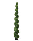 84" Green Artificial Cypress Tree In Round Black Pot