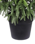 Set of Two 48" Green Artificial Pine Tree In Round Black Pot