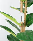 62" Green Artificial Fiddle Leaf Tree In Round White Pot