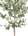72" Green Artificial Olive Tree In Round Black Pot