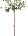 72" Green Artificial Olive Tree In Round Black Pot