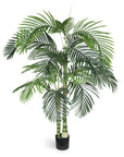 72" Green Artificial Palm Tree In Round Black Pot