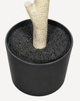 84" Green Artificial Fiddle Leaf Tree In Round Black Pot