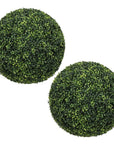 Set of Two 22" Green Artificial Boxwood Tree