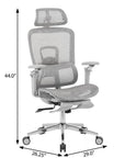 Blue Adjustable Height Swivel Rolling Gaming Chair With Footrest