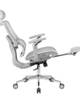 Blue Adjustable Height Swivel Rolling Gaming Chair With Footrest