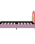 Rainbow And Pink Solid Wood And Upholstery Upholstered Twin Rainbow