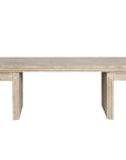 48" Natural Wood And Solid Wood Distressed Frame Coffee Table
