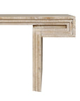 48" Natural Wood And Solid Wood Distressed Frame Coffee Table