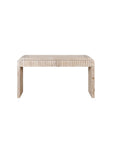 59" Black Distressed Wood Pedestal Console Table