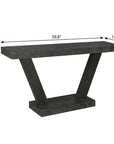 60" Natural Wood Distressed Pedestal Console Table